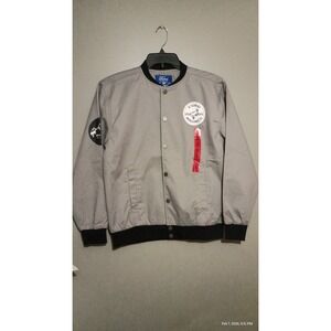 Ford Roadtrip Bronco Grey Driving Snap Down Mens Jacket Size Small